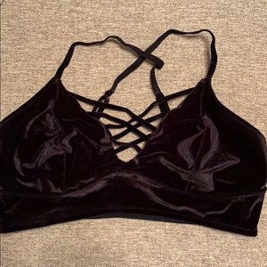 black bralette
